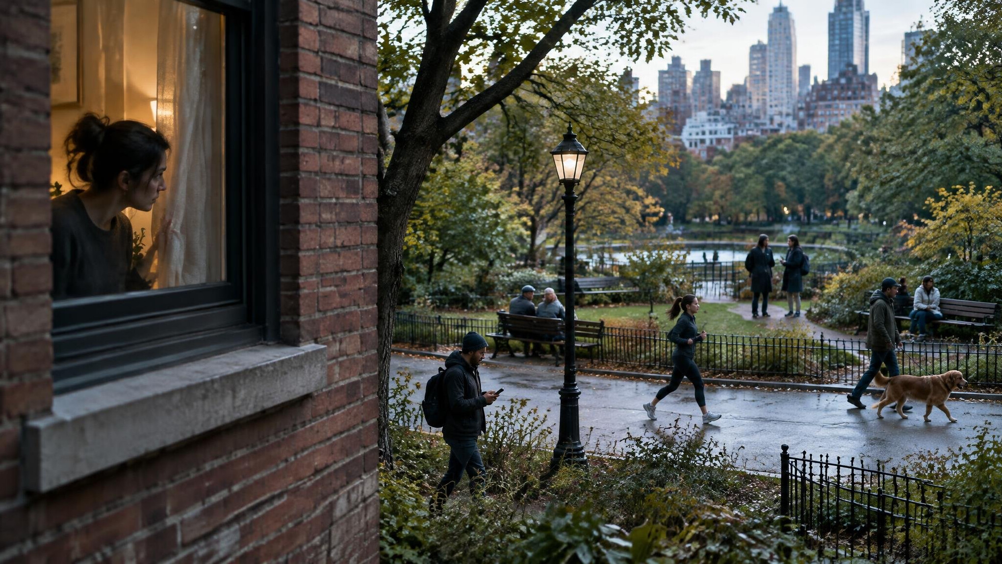 neighbor watching from window
