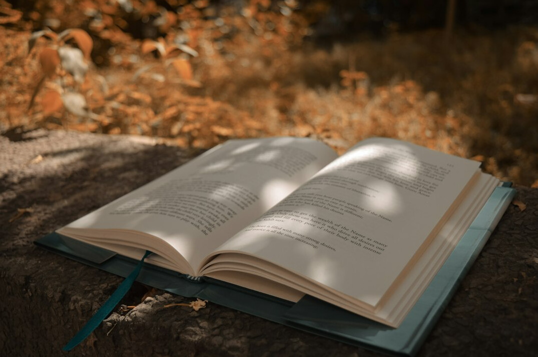 open book on table